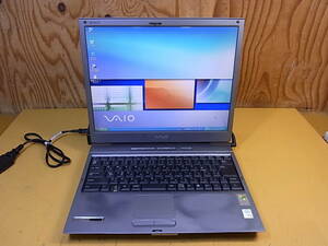 □R/673☆ソニー SONY☆15型ノートパソコン☆VAIO PCG-9T2N☆WindowsXP☆Celeron M 1.40GHz☆メモリ504MB☆HDD 69.7GB☆ジャンク