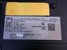 □Z/564☆NEC☆15.6型ノートパソコン☆VersaPro VX☆PC-VK16EXZCC☆Celeron B810 1.60GHz☆メモリ2GB☆HDD/OSなし☆ジャンク_画像2