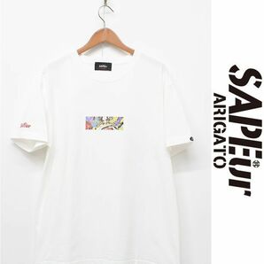 HGA-T165/ SAPEur サプール ワンピース コラボ ハンコック 半袖Tシャツ クルーネック ロゴ XL 白の画像1