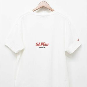 HGA-T165/ SAPEur サプール ワンピース コラボ ハンコック 半袖Tシャツ クルーネック ロゴ XL 白の画像2