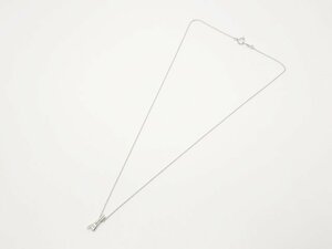 STAR JEWELRY スタージュエリー　Pt950 ダイヤ0.02ct ネックレス　レディース　中古　送料無料【質屋出品】