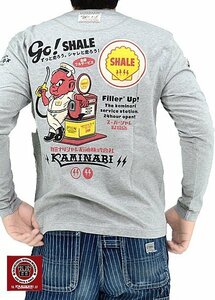 カミナリシャレロングTシャツ◆カミナリ アッシュXLサイズ 限定解除 TDKMLT-100 雷 エフ商会 efu テッドマン tedman エフ商会 efu シェル