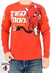 巨大テッドマンロングTシャツ◆TEDMAN/テッドマン レッドLサイズ（サイズ42）TDLS-360 エフ商会 efu アメカジ 長袖