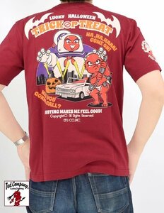 テッドマンガール第4弾!半袖Tシャツ◆TEDMAN/テッドマン ワインＭサイズ（サイズ40）TDSS-554 エフ商会 efu 赤鬼 デビル アメカジ