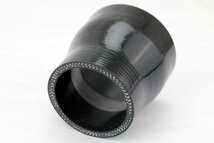 送料350円 60mm-75mm 異径ストレート 強化シリコンホース 4層 ブラック 黒 4プライ インテークホース ラジエーター ヒーター 60Φ-75Φ_画像6