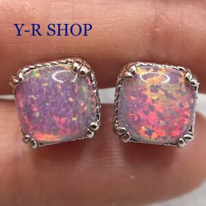  lavender fire - opal . Cubic Zirconia. classical design earrings * lady's silver 925 stamp new goods gem Y-RSHOP wholesale 