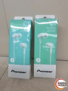 ♪パイオニア 密閉型ダイナミックイヤホン　未使用　Pioneer SE-C1T（GR）　2個セット【中古】