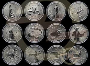 「十二星座　コレクション用 ロシアンコイン 12枚セット　ギリシャ神話」tface-g 【タグ：グッズ】