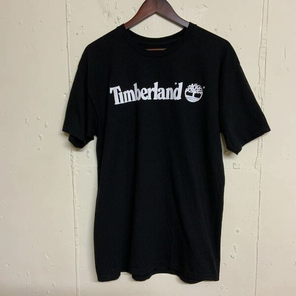 Timberland ティンバーランド半袖Tシャツユーズド古着黒色ブラックメキシコ製メンズL美品