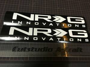 NRG Innovation NR G カッティングステッカー 2枚セット USDM JDM ホイールナット ステアリング クイックリリース