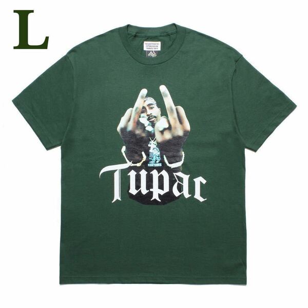 ワコマリア WACKO MARIA 2023ss 新作 天国東京夏祭り 限定 2PAC TUPAC トゥパック T-SHIRT Tシャツ 緑 GREEN グリーン L 新品