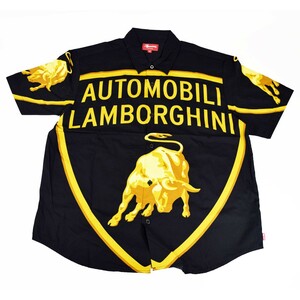 2020SS Supreme シュプリーム Automobili Lamborghini S/S Shirt ランボルギーニ シャツ Mサイズ 100%コットン 32280411