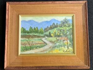 Art hand Auction Guaranteed authentic. Ryotaro Sakai Oil painting Mountain View... F4 size. Born in Tochigi Prefecture. Former member of the Hakujitsukai. Studied under Kaoru Shinohara. Deep knowledge of color., Painting, Oil painting, Nature, Landscape painting