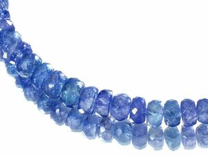 [ jewelry ultimate ] new goods super rare gem! beads cut natural tanzanite approximately 65ct SV925 Class p necklace h6117m[ free shipping ]