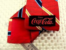 ♪k02537C♪良品【Coca-Cola】コカコーラ【ストライプ ロゴ 柄】ネクタイ_画像2