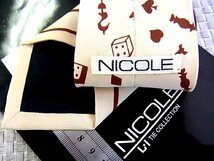 ♪32365D♪状態並品【サイコロ ダイス ハート ダイヤ クローバー スペード 柄】ニコル【NICOLE】ネクタイ_画像3