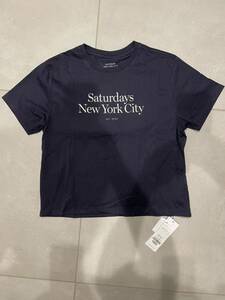 新品 SATURDAYS SURF NYC Tシャツ ネイビー Mサイズ サタデーズサーフニューヨーク レディース