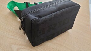  seat cloth Mini shoulder bag waist bag black green belt Sports Compact drift custom car full backet BRIDE