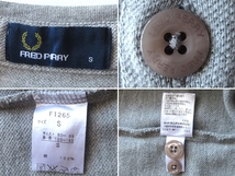 ネコポス対応 FRED PERRY × EDIFICE エディフィス別注 フレッドペリー ビッグローレルロゴ ティップライン 鹿の子 ポロシャツ S グレー_画像9