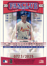 CARDINALS△ALBERT PUJOLS/2002 DONRUSS BEST OF FAN CLUB FAVORITES #2025!_画像2