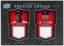 △殿堂DAVID ORTIZ+TRAVIS HAFNER/2008 UD PREMIER COMBOSデュアルジャージ #50!_画像1