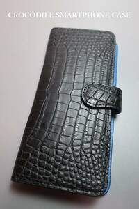  new goods Celeb exclusive use crocodile center taking . one sheets leather use many model correspondence notebook type smartphone case 2011 BLACK( black ) 2