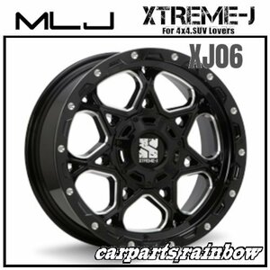 ★MLJ/エムエルジェイ XTREME-J XJ06 17×7.5J 5/114.3 +35★グロスブラックミルド★RAV4/デリカD5/アウトランダー★4本価格★