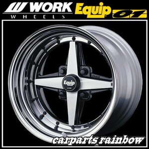 ★WORK/ワーク Equip 01 エクイップ01 14×11.5J 4H 100/114.3★BP/ブラックカットクリア★