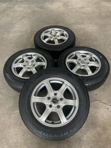 【タイヤ＆ホイールセット】15インチ BALMINUM バルミナ 15×6J+53 ★ 195/65R15 ダンロップ ENASAVE EC204【S15-17】