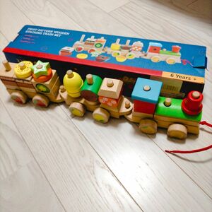 木製玩具 知育玩具 つみき フルーツ列車 果物 