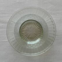 明治～大正 プレスガラス 和ガラス 小皿 碗 格子柄 Antique pressed glass small bowl, early 20th_画像2