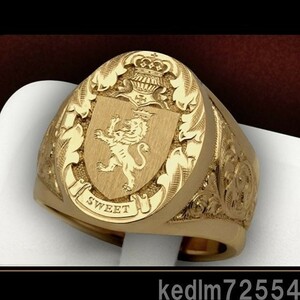 『超得』18ｋゴールドgp リング 指輪 獅子 LION 王冠 gold 上質感 高品質 高級感