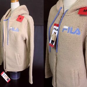 FILA フィラ レディース ボアジャケット フード付きパーカー ベージュ サイズM☆の画像8