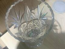 【10525】BOHEMIA フラワーベース ボヘミア　クリスタル カットガラス 花瓶☆彡_画像7