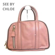 シーバイクロエ SEE BY CHLOE 2wayハンドバッグ HARRIET 鞄 ピンク chloe ショルダーバッグ ブランド レザー 革 アンティークベージュ 人気_画像1