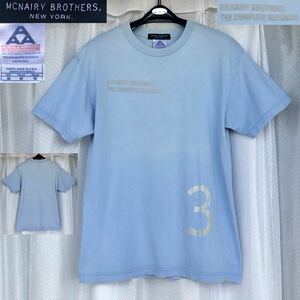 No.3 MADE IN USA★MCNAIRY BROTHERS プリント Tシャツ M LIGHT BLUE★半袖トップス Printed Tee Shirt マクナリー マクナイリーブラザーズ