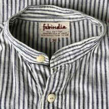 90's ヴィンテージ インド製★ヘンリーネック 長袖カットソー fabindia★アジアン Tシャツ ロンT トップス エスニック ネイティブ 民族_画像2