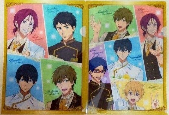 Free! ココス コラボ クリアファイル スペシャル 七瀬遙 橘真琴 松岡凛 山崎宗介 葉月渚 竜ヶ崎怜