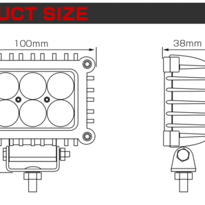 LED 作業灯 30W スポット 6連プロジェクター 薄型 バックランプ 補助灯 ワークライトに 12V/24V 防水 IP67 P-551の画像6