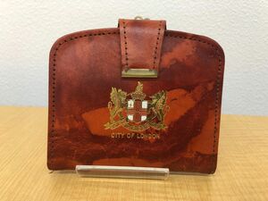 GENUINE　LEATHER　二つ折り財布　中古品