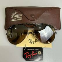 極美品!!B&L Ray-Ban★レザー ドライビング B.アウトドアーズマン2 62㎜ B-15TGM ★レイバン ビンテージ ボシュロム ティアドロップ USA_画像8