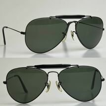 70's 80's vintage B&Lレイバン B.アウトドアーズマン 58㎜ G-15 ブラック ボシュロム ティアドロップ USA ray-ban 廃盤_画像1