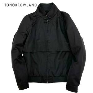 極美品!! TOMORROWLAND サラッと柔らかい ウール100% ハリントンジャケット(XL)ブラック 黒 トゥモローランド メンズ ブルゾン 定価6万