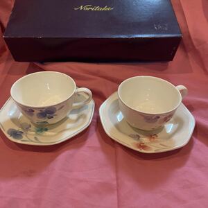 ノリタケ☆Noritake☆クラフトトーン☆CRAFTONE☆カップ&ソーサー☆ペア