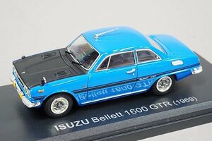 アシェット 1/43 Isuzu いすゞ Bellett ベレット 1600 GTR 1969 ブルー 国産名車コレクション ※外箱等欠品/パーツ破損有り