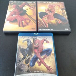 中古品★洋画 スパイダーマン１〜３ 3本セット トビー・マグワイア DVD Blu-ray