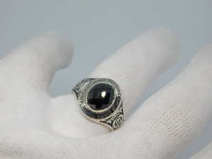 7 number new goods unused dokta- Monroe narrow college ring ring black 