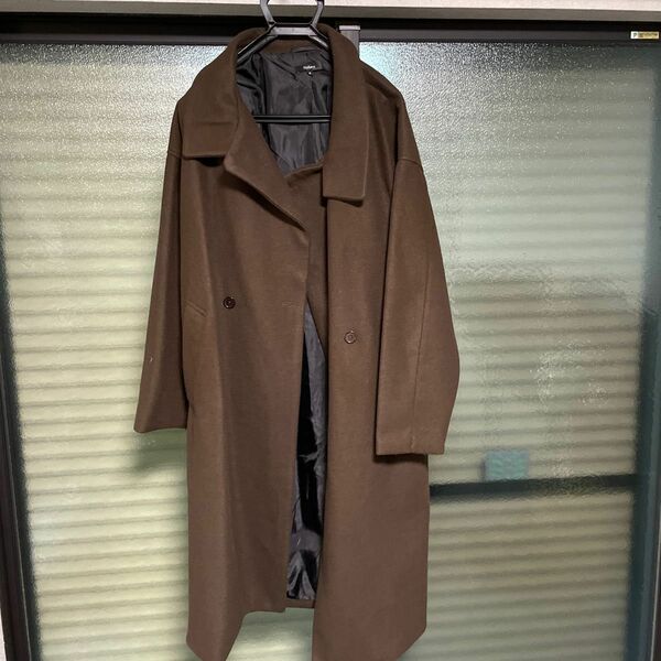 オーバーサイズ チェスターコート メンズ ロングコート メンズ 膝下 メルトンコート ビッグシルエットコート メンズ 冬服 