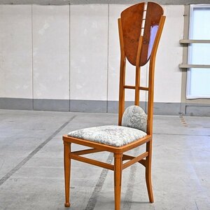 イタリア製 IBERIA 16万 ハイバックチェア マホガニー材 椅子 アームレス クラシック 高級 輸入家具 扇 ヨーロピアン イベリア italy