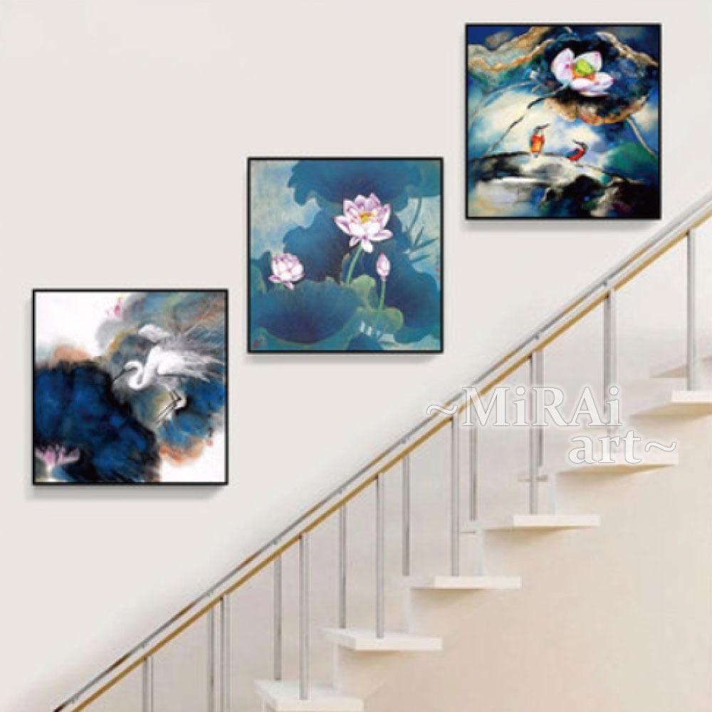 Set of 3 Art Panel Painting Art Interior Wall Hanging Poster Feng Shui Art Art Board Canvas Art 23, artwork, painting, others